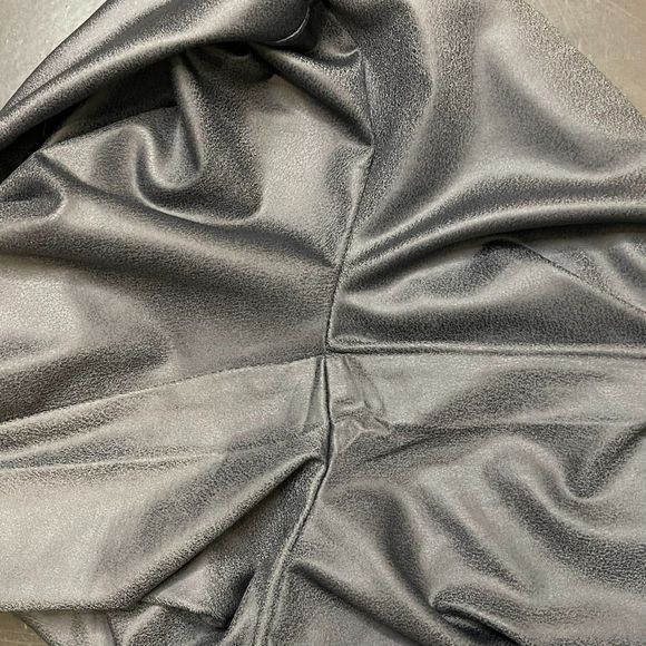 Seven7 Womens Faux Leather Legging Gun Metal Gray High Waisted Stretch Pull On L - Picture 6 of 9